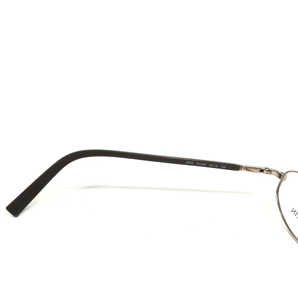 Anne Klein Eyeglasses Frames 9035 K1046 Brown Shiny Gold Oval 50-19-135